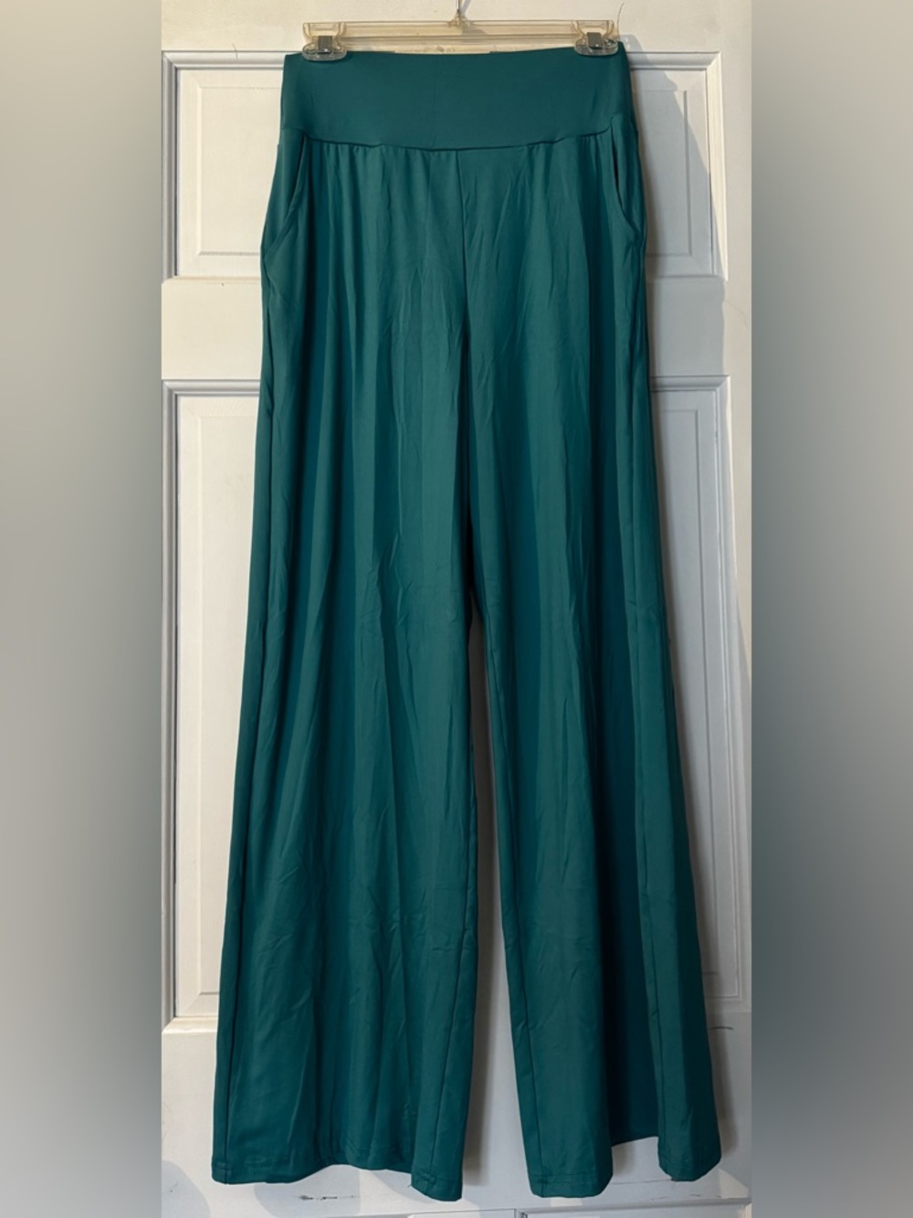 SET of 2 (black and teal) women’s stretchy lounge pants